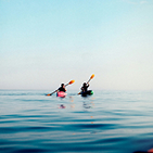 Two kayakers